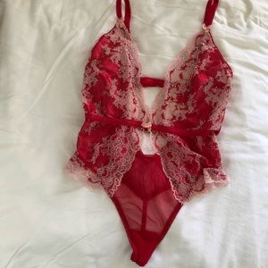 Victoria Secret Small red  NEVER WORN bodysuit
